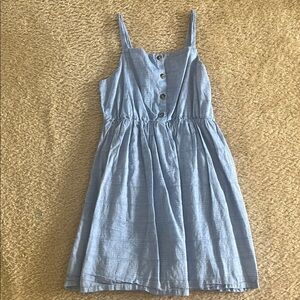 Light Blue Button-Front Dress
